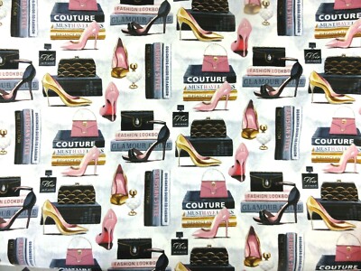 Forever Fashion  by David Textiles Cotton Fabric  BTHY 1/2  x 44  NEW!