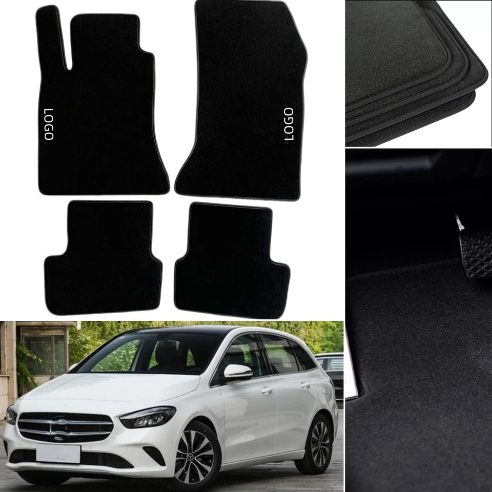 For Mercedes Benz B180 B200 B250 2013-2022 Car Floor Mat Carpets Front & Rear Foto 3 de 4