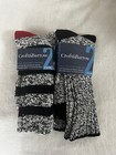 Croft & Barrow Cold Weather Comfort Cotton Blend Black/White Boot Socks *4 Pairs — photo 3