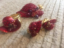Red Hat Club; Broach, Ring, Earrings, 