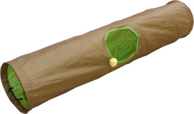 Cat Small animal Tunnel Collapsible PET KITTEN  PLAY 48'' L with a Toy Green