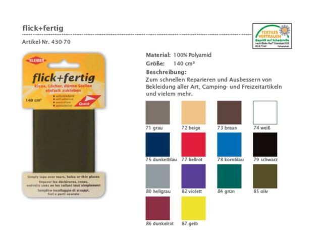 Flick And Done Repair Adhesive Patch Patches Waterproof 5 6x 25 CM