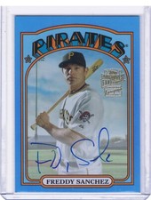 2023 Topps Archives Blue On-Card Auto Freddy Sanchez Pirates 11/25 🔥