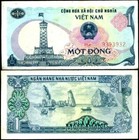 Vietnam 1 DONG P-90 1985 Boat's UNC Vietnamese World Currency Bill BANK NOTE