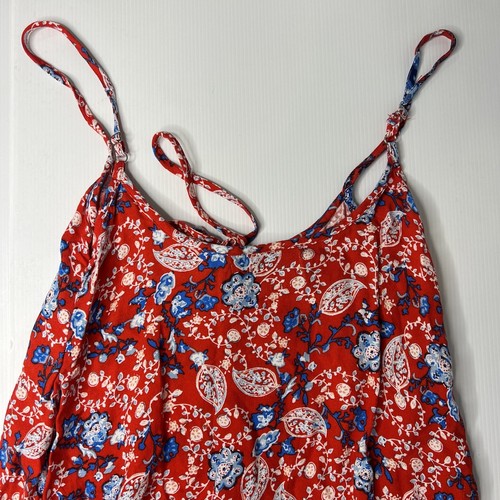 Minkpink Womens Size M Dress Red Floral Strings Sleeveless Summer Casual - Foto 3 di 12