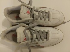 Zapatillas clásicas blancas vintage para mujer RB409 Reebok 6-13175 talla 9,5 rojas usadas en excelente estado
