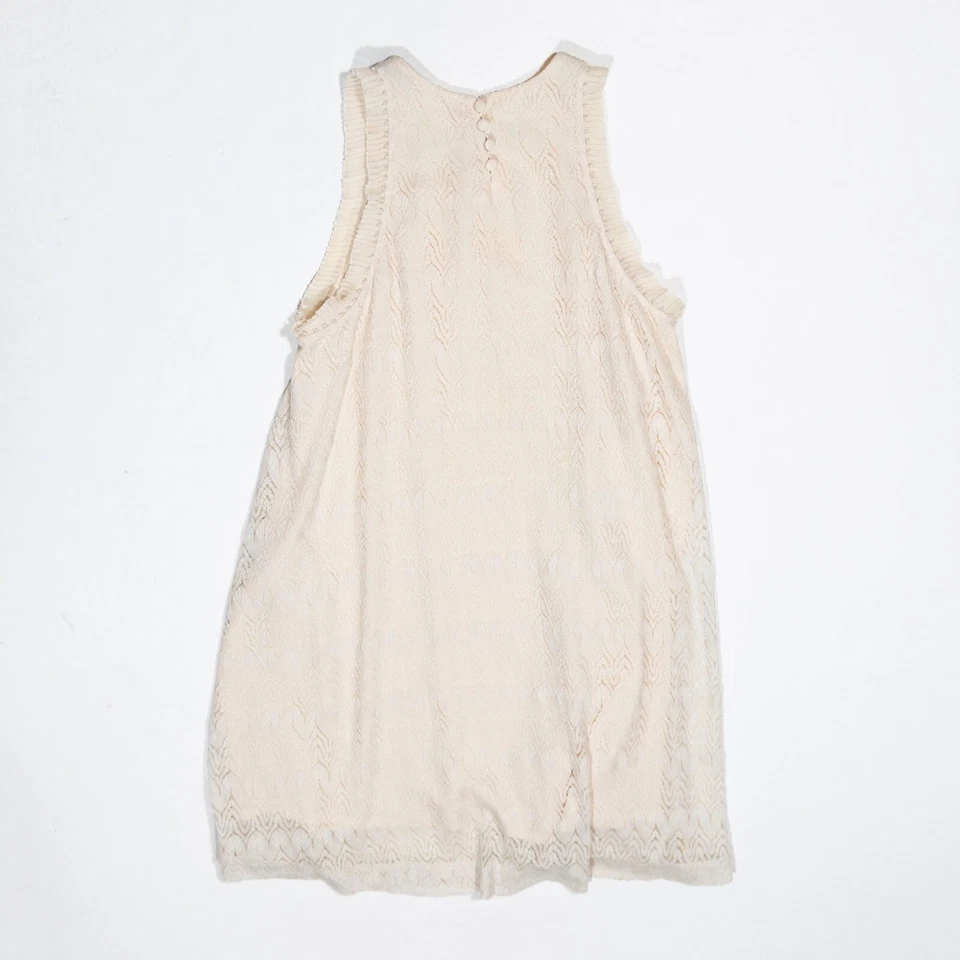 Mini Vestido Vaina Pullover Manga Crochet Encaje Forrado Seda 3.1 Phillip Lim Foto 4 de 4