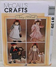 McCall's Crafts Pattern  8139 Betsy McCall 18" Doll Clothes Pattern
