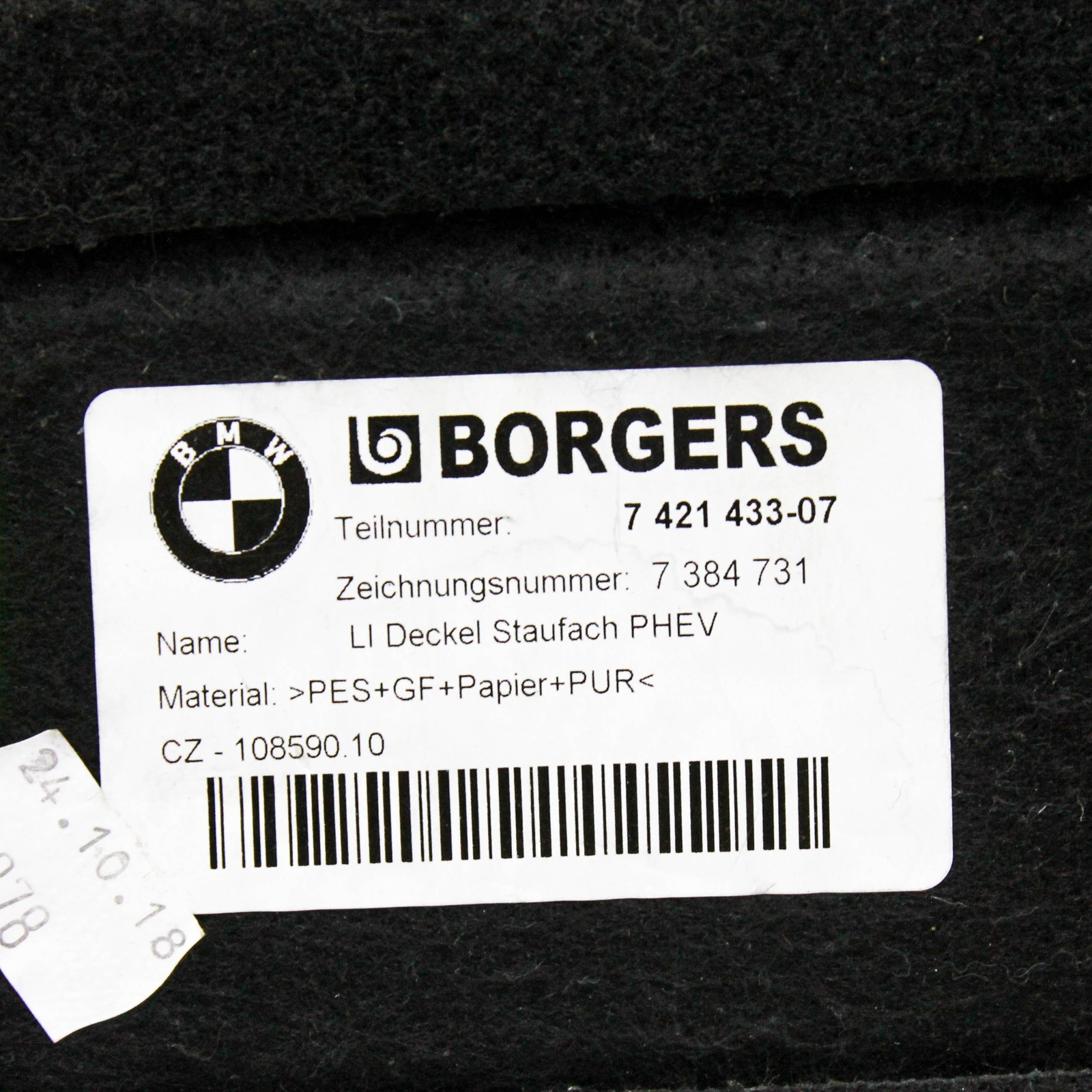 BMW 5 G30 2017 Parts of the trunk 7421433 22362481 | eBay