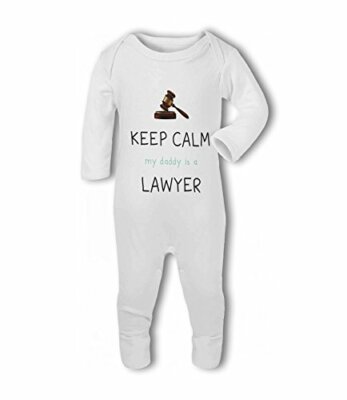Lawyer - Keep Calm my Daddy/Mummy is a funny - Baby Romper Suit by BWW Print Ltd