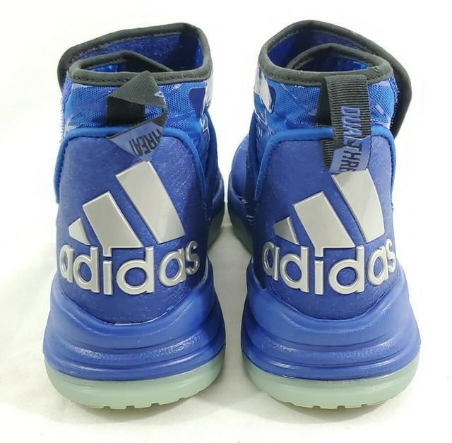 adidas clu 600001 Techfit Size 5.5 Blue Youth Basketball Sneakers High Top | eBay