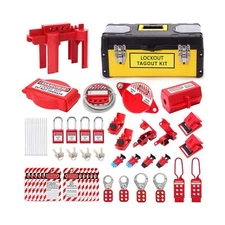 Lockout Tagout - Lock Out Tag Out Kit Safety Padlocks Lockout Hasp Breaker Lo...