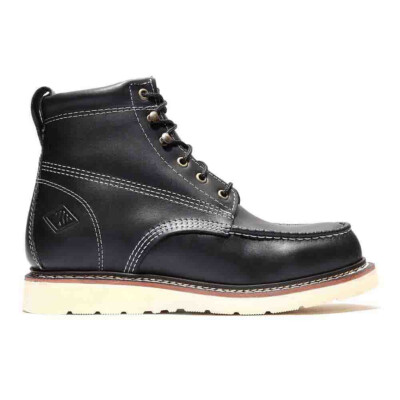 Bonanza Black Leather Round Toe Boots Bonanza Frontier 8-Inch Black Dual Work Boot main image 4