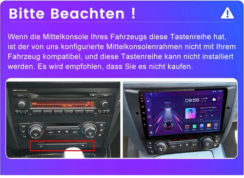 Für BMW 3er E90 E91 E92 E93 64G Android 13 Autoradio CarPlay GPS Navi RDS DE - Bild 2 von 11