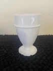 Vintage Westmoreland Beaded Edge Milk Glass Footed Goblet
