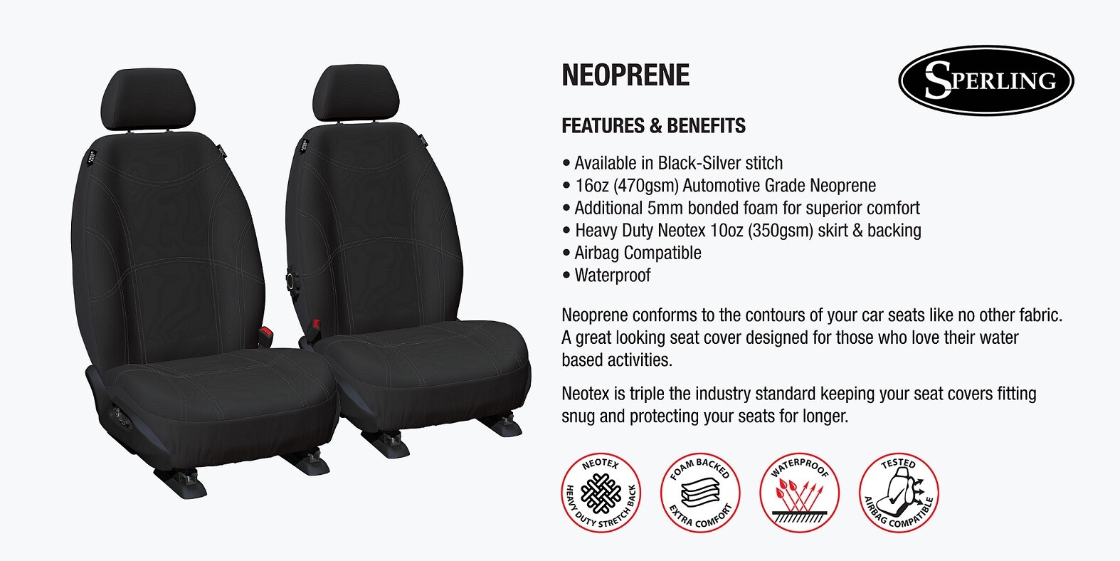 Nissan Patrol GU Y61 7 Seat SUV 20042017 Neoprene REAR (Row 2) Seat