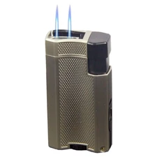 Double Jet Flame Torch Lighter Windproof Butane Refillable Cigar Cigarette gift