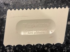 Tupperware Double Sided Cake Decorator Icing Frosting Trimmer Beige Tan