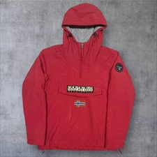 Mens Napapijri Rainforest 1/4 Zip Hooded Winter Insulated Jacket (Size L) S710