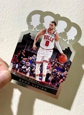 Zach LaVine Crown Royale Die-Cut 👑 Chicago Bulls Panini NBA Card 🔥 Unique Crow