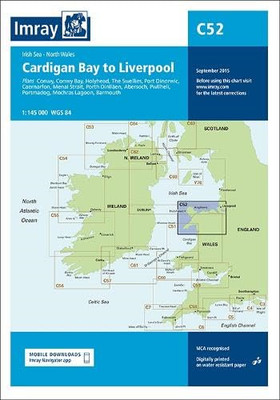 Imray Chart C52: Cardigan Bay to Liverpool (C Charts) - Sheet map, folded NEW Im