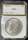 1921-S Morgan Silver Dollar PCI MS UNC Better Date San Francisco Lustrous $1