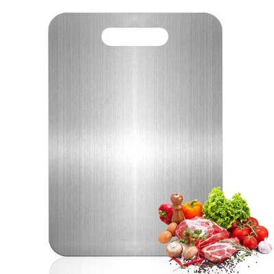 Tivano Titanium Stainless Steel Cutting Board for Kitchen (13.4 * 9 Inch) - Picture 1 of 6