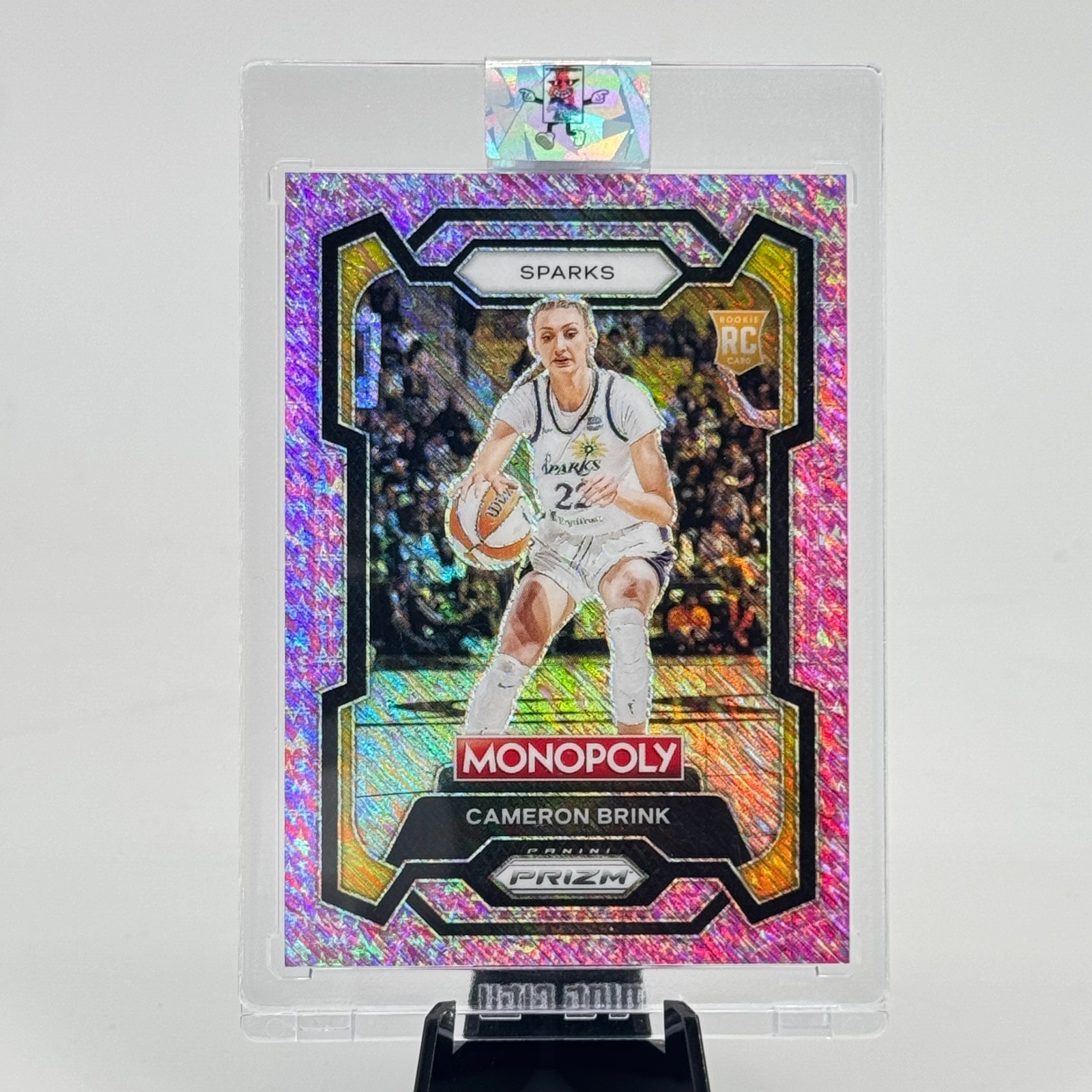 2024 PRIZM MONOPOLY WNBA CAMERON BRINK #39 PINK MILLIONAIRE SHIMMER ROOKIE 1/5