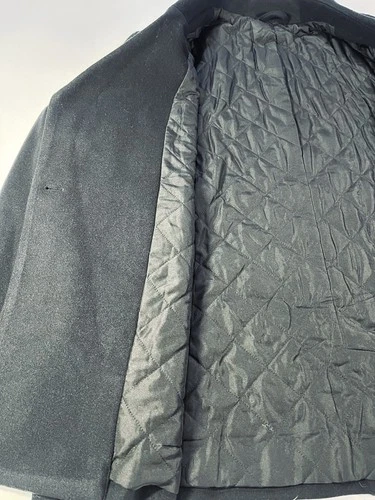 Old Navy Mens XXL Black Peacoat Double Breasted Military Jacket Quilted NWT image 7