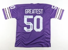 Minnesota Vikings Greatest Jersey Signed by 4 w Studwell, Irwin, Osborn, Siemon