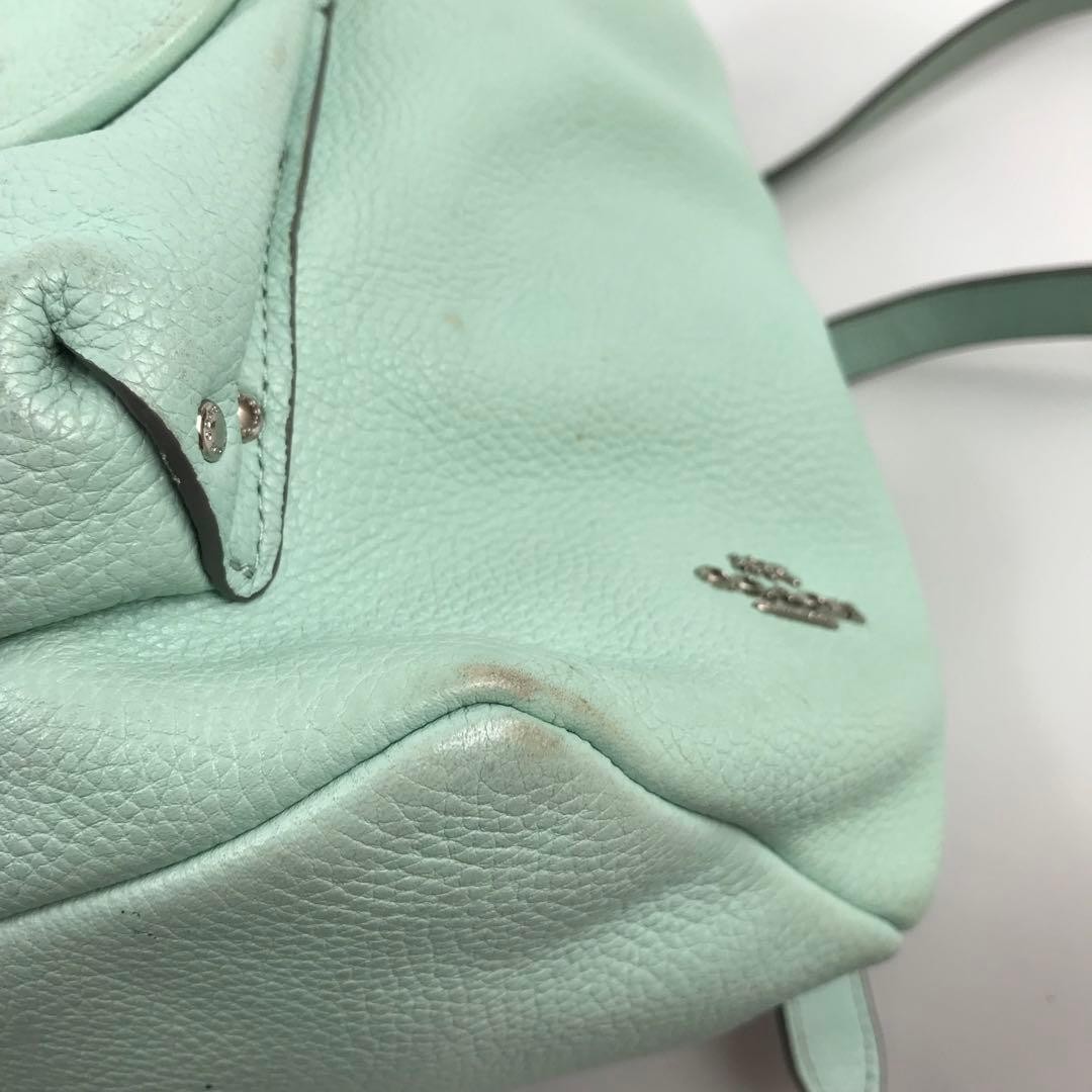 COACH Backpack Mint Green Leather 37582 Japan A-251215-14 thumbnail 11