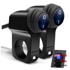 ATV Light Switch 12V Waterproof Aluminum Alloy Motorcycle 2 Pieces Blue
