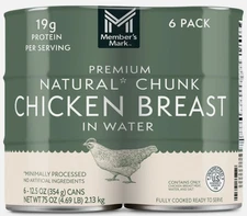 Member's Mark Premium Chunk Chicken Breast (12.5oz.,6ct.) Best By June 2028