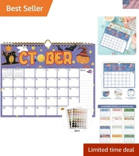 Vibrant 2025-2026 Calendar - 18 Monthly Designs with Twin-Wire Binding