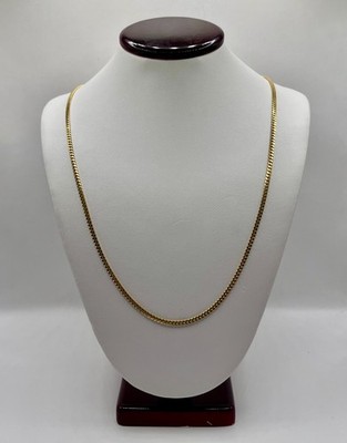 14 Karat massive Gelbgold Miami kubanische Gliederkette 20 Zoll 2 mm