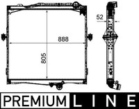 Mahle MotorküHler WasserküHler Premium Line CR 2092 000P FüR Renault