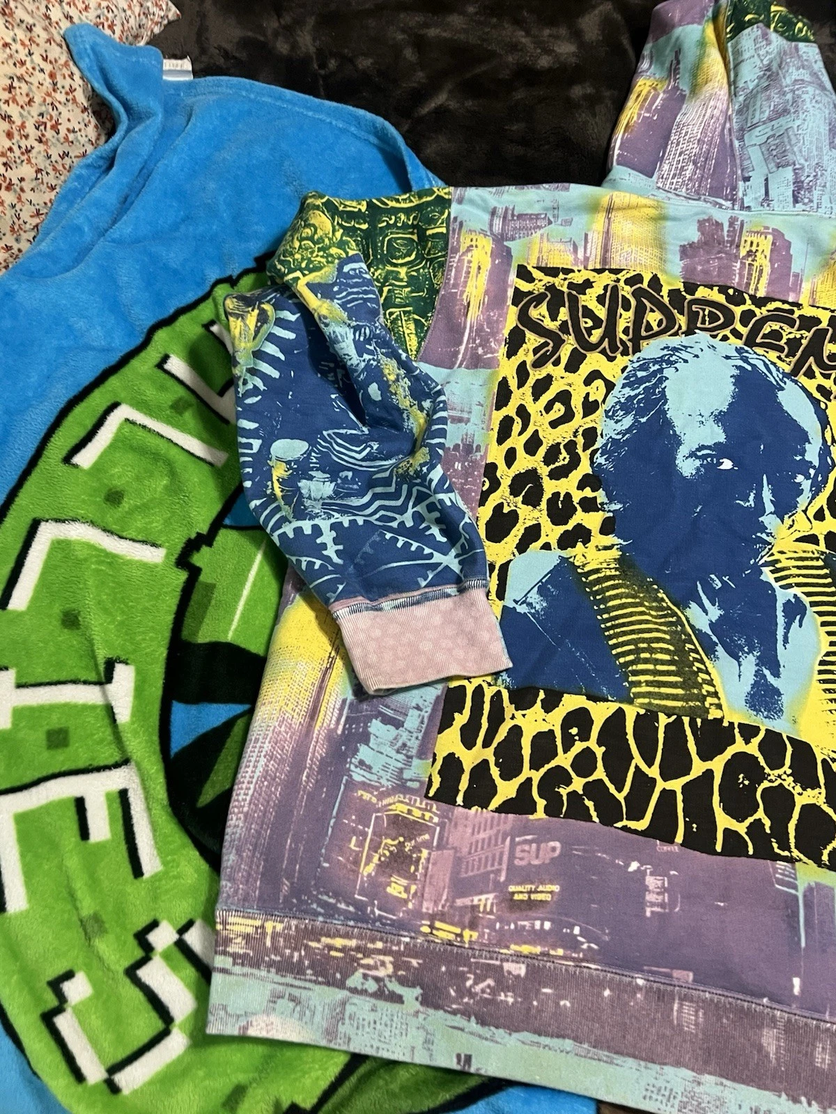 ?RARA? SS20 SUPREME FELPA CON CAPPUCCIO UOMO XL MILES DAVIS 9 5 10 USATA IN OTTIME CONDIZIONI ??