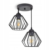 Luxolar Led Pendelleuchte 2-Flammig Aus Metal Draht Im Edison-Stil E27 60W