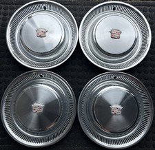 1974 1975 1976 Cadillac Fleetwood Coupe Deville Hubcaps Wheel Covers Set Of 4