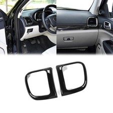 Console Side Outlet Vent Frame Cover For Jeep Grand Cherokee 2011+ Bright Black