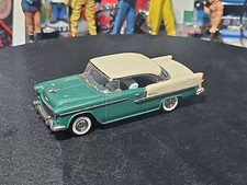 Collectors Classic 143 Scale 1955 Chevy In Green Beige - Hard Top Nice Car 