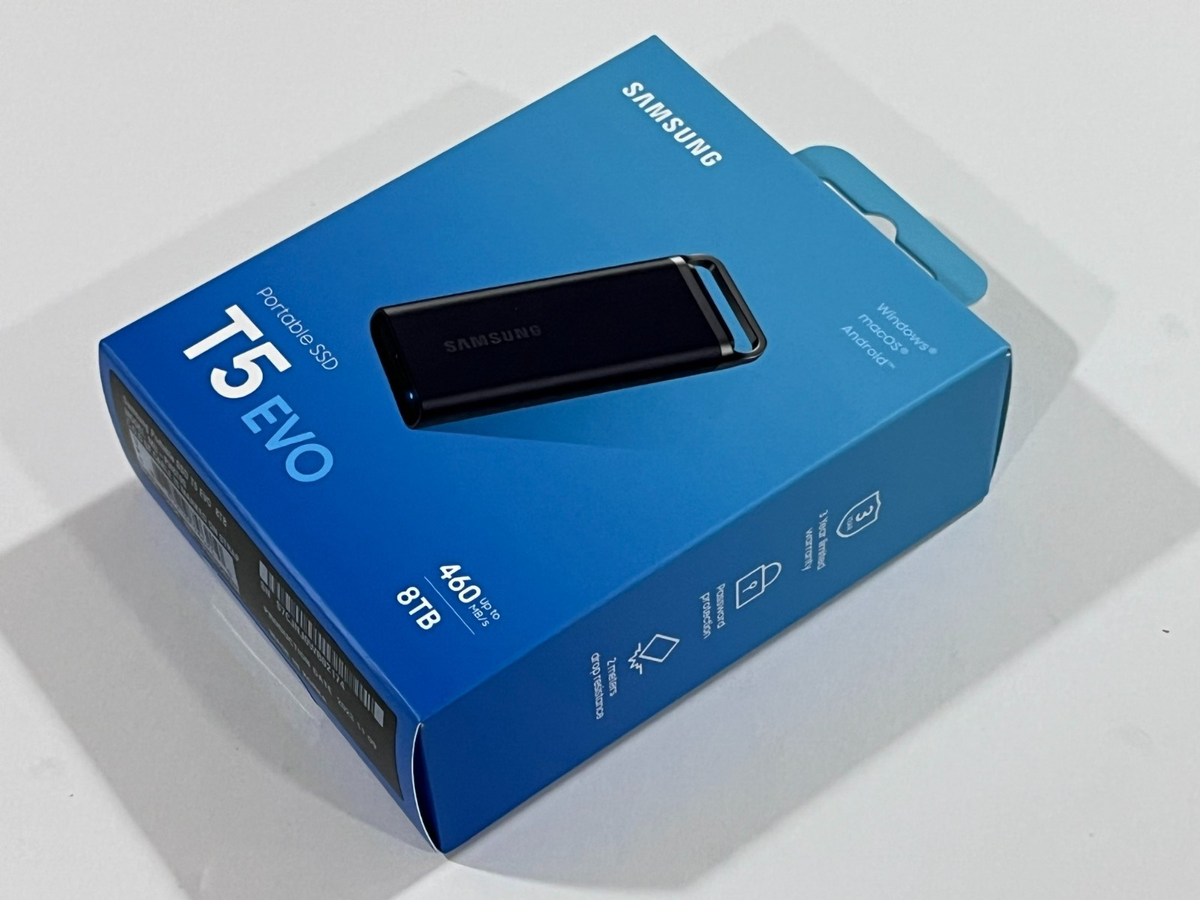 New Samsung T5 EVO 8TB Black USB 3.2 Gen 1 Portable External SSD
