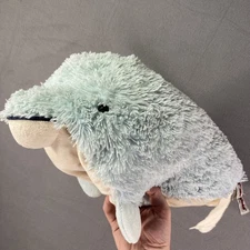 Pillow Pets Blue Squeaky Dolphin  Plush Stuffed Animal RARE 2010