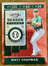 2020 Panini Chronicles Contenders Optic Ruby Wave /199 Matt Chapman #20