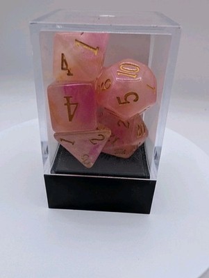 Bescon Rose Quartz Dice Set -Poly RPG DnD Dungeons Dragons AD&D Pathfinder d20