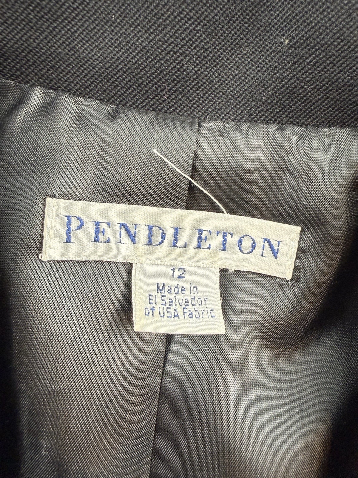 Pendleton Black One Button Wool Blazer Women’s Si… - image 4