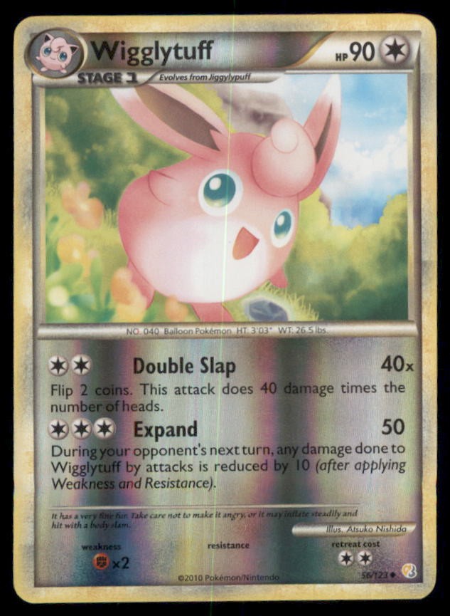 Wigglytuff 56/123 Uncommon HeartGold & SoulSilver Pokemon US SELLER LP