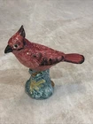 Stangl Hand Painted Red Pottery Bird Figurine Decorative Pottery Birds 3444