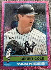 Gerrit Cole New York Yankees 2025 Topps Heritage 188 Pink Sparkle