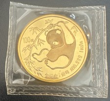 1985 China 100 Yuan Chinese Panda Gold Coin 1 oz. 999 Sealed Original Plastic 4221.13 per troy oz